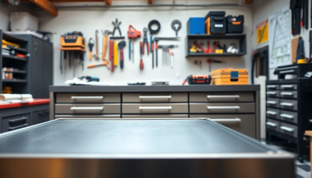 Organize your space effectively with an industrial drawer cabinet showcasing its sleek design.
