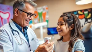 Caring interaction showcasing level orthodontics north between orthodontist and patient.