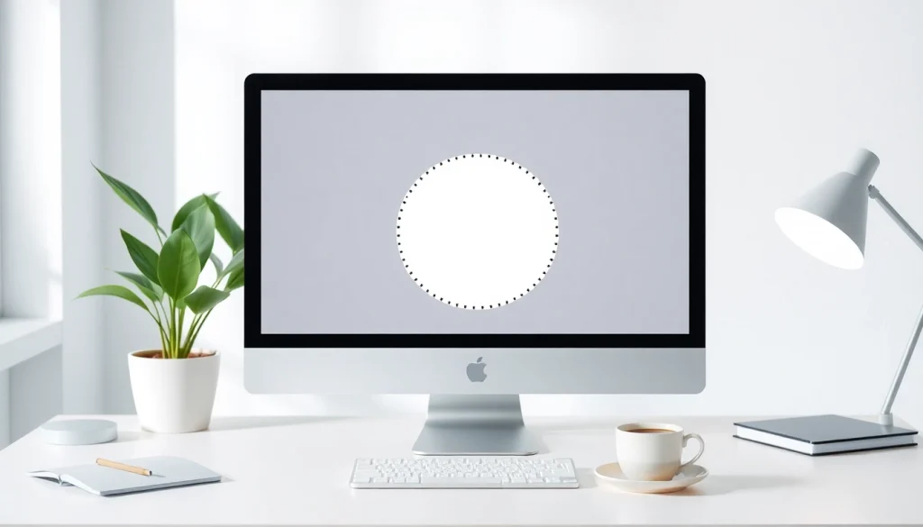 Circle photo cropping tool in a modern workspace for easy editing.