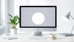 Circle photo cropping tool in a modern workspace for easy editing.