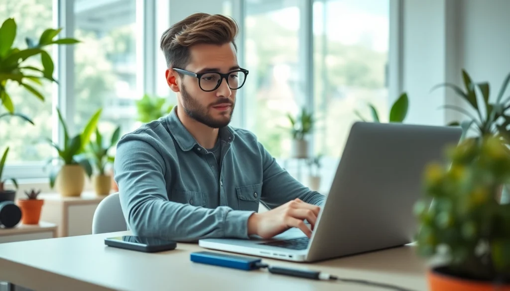 Illustration of a coder in a home office showcasing remote python jobs.