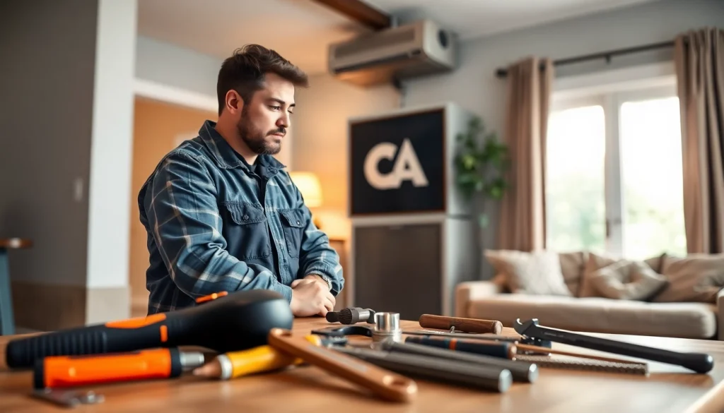 Technician conducting heat pump maintenance minnesota in a cozy home setting.