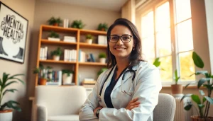 Engaging consultation with a psychiatrist in Dubai, highlighting a serene environment.