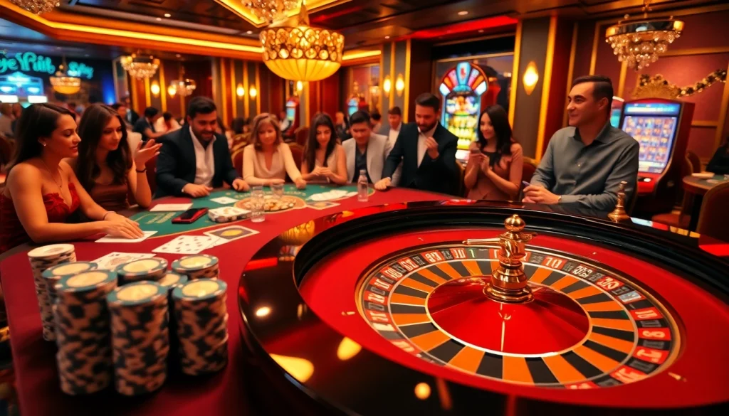 Experience exciting moments at https://68vip.trade/ with a vibrant casino scene featuring roulette, poker, and thrilling gameplay.