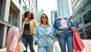 Model confidently presenting bold styles in Fashion and Apparel against a vibrant urban backdrop.