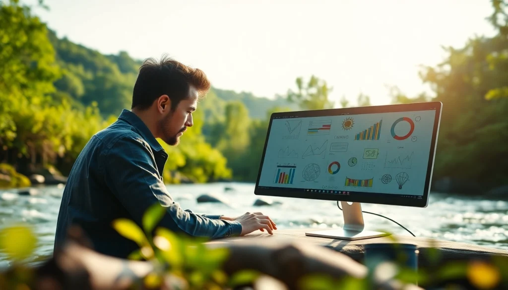 Showcasing professional website design essex with a tranquil riverside setting.