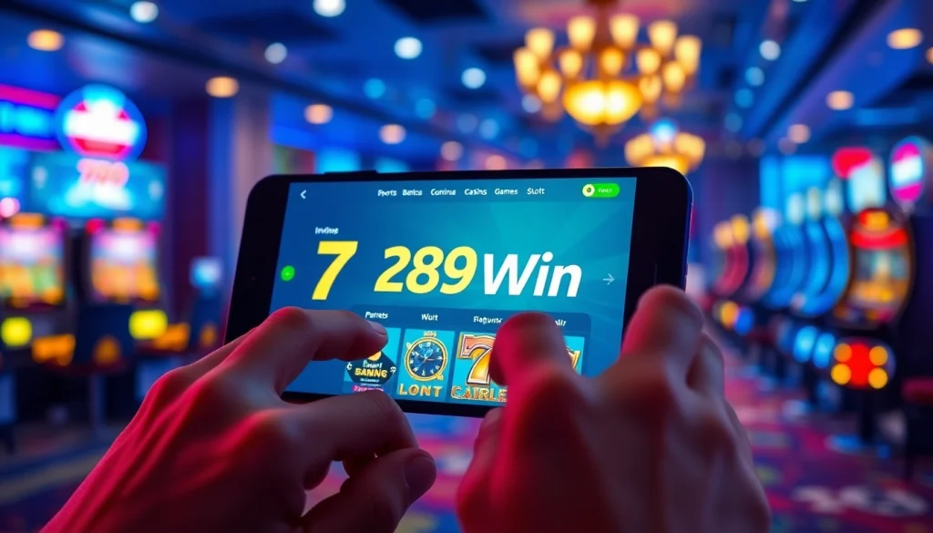 Engaging online gaming interface of 789winn.clothing on a mobile device.