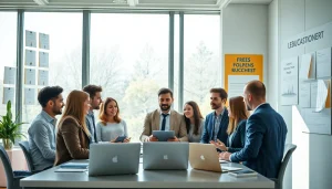 Inspirerende scène waarin professionals Diploma Kopen HBO bespreken in een modern kantoor.