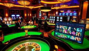 Experience intense gameplay at 98WIN's luxurious casino tables with vibrant poker chips.