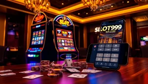 SLOT99 slot machine featuring vibrant LED jackpot display and online slot gameplay action