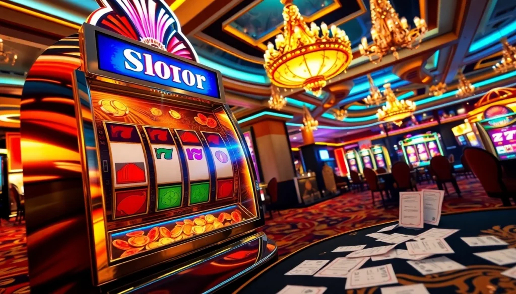 Experience the excitement of slot gacor with vibrant slot machines and thrilling casino ambiance.