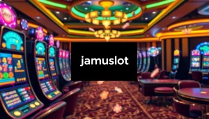 Players enjoy a thrilling jamuslot experience on vibrant digital slot machines.