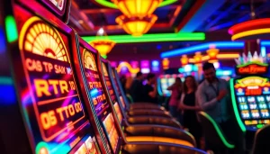 Experience the thrill of rtp slot machines in a vibrant casino setting filled with excitement.