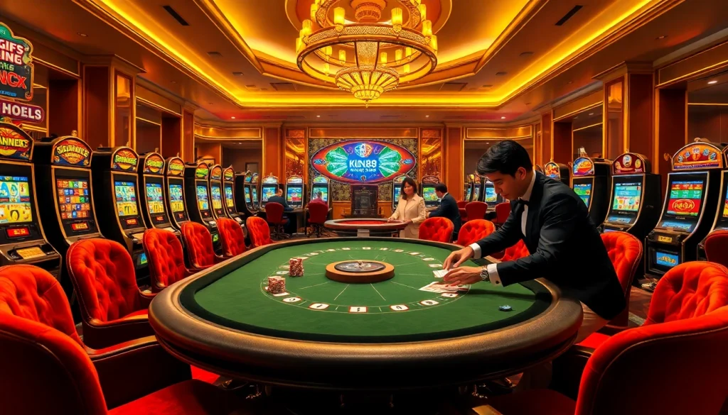 Experience the excitement of king88 with high-stakes poker, vibrant slot machines, and luxury casino ambiance.