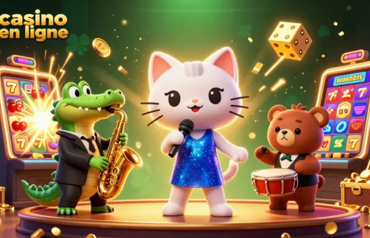 Profiter des jeux de casino en ligne avec une comédie musicale animée par un chat chanteur.