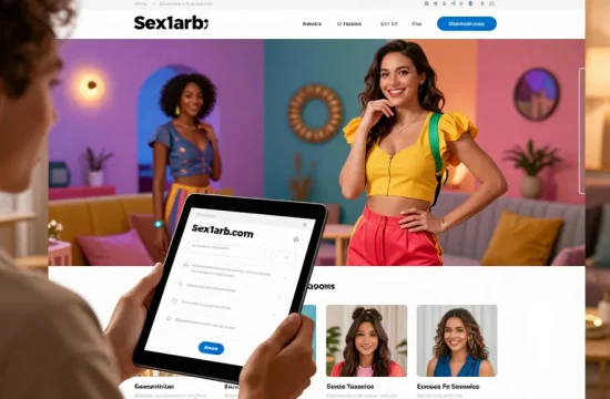 Engaging scene featuring actors representing سكس عرب on a stylish adult entertainment webpage.